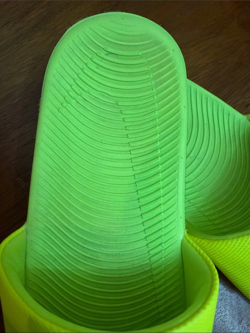 Nike Big Kids Slides Kawa Volt Black 5 Neon Green Yellow boys girl shoes sandals - Picture 5 of 8